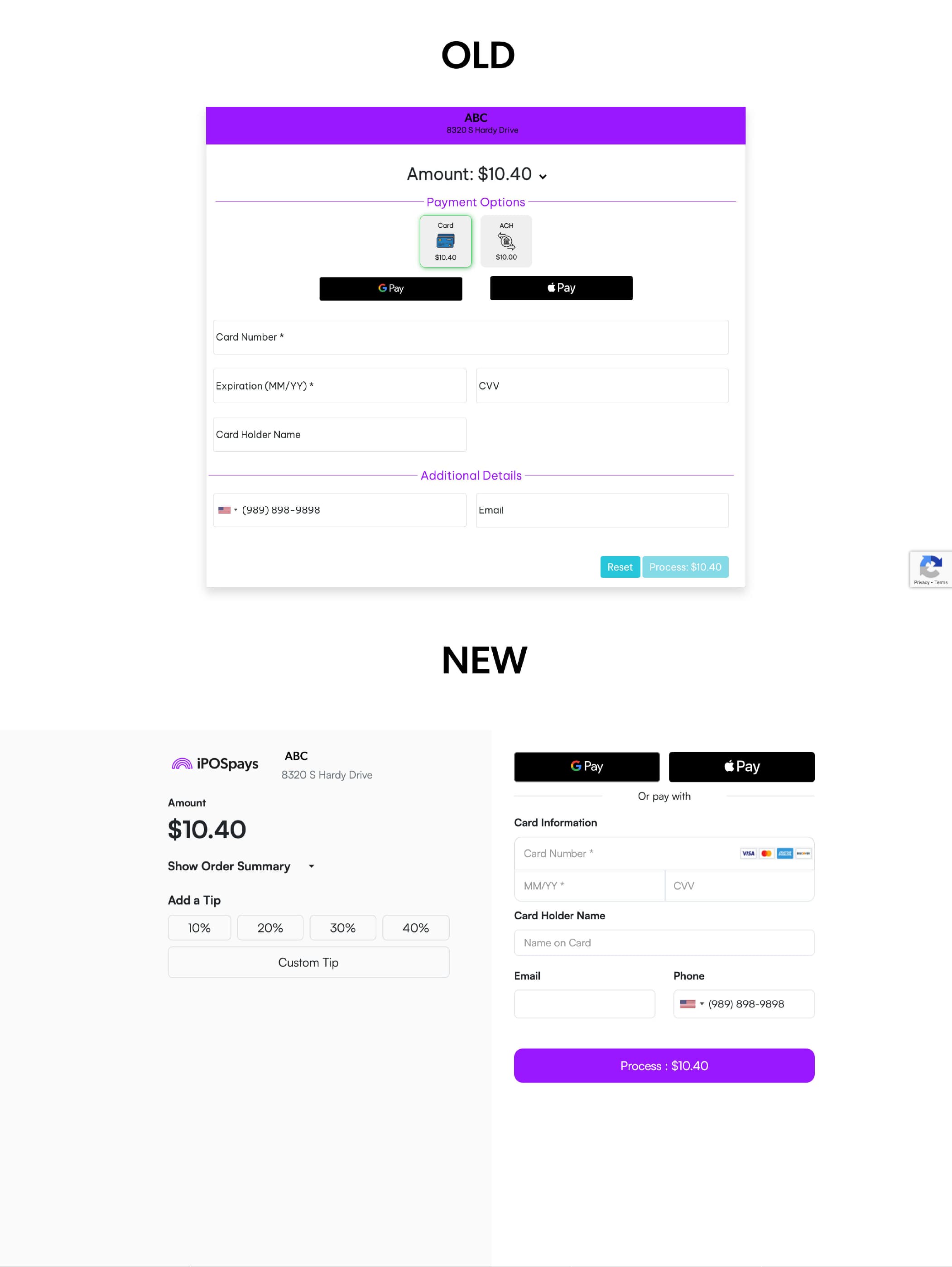 Send Payment Link on a PC/Mac Browser