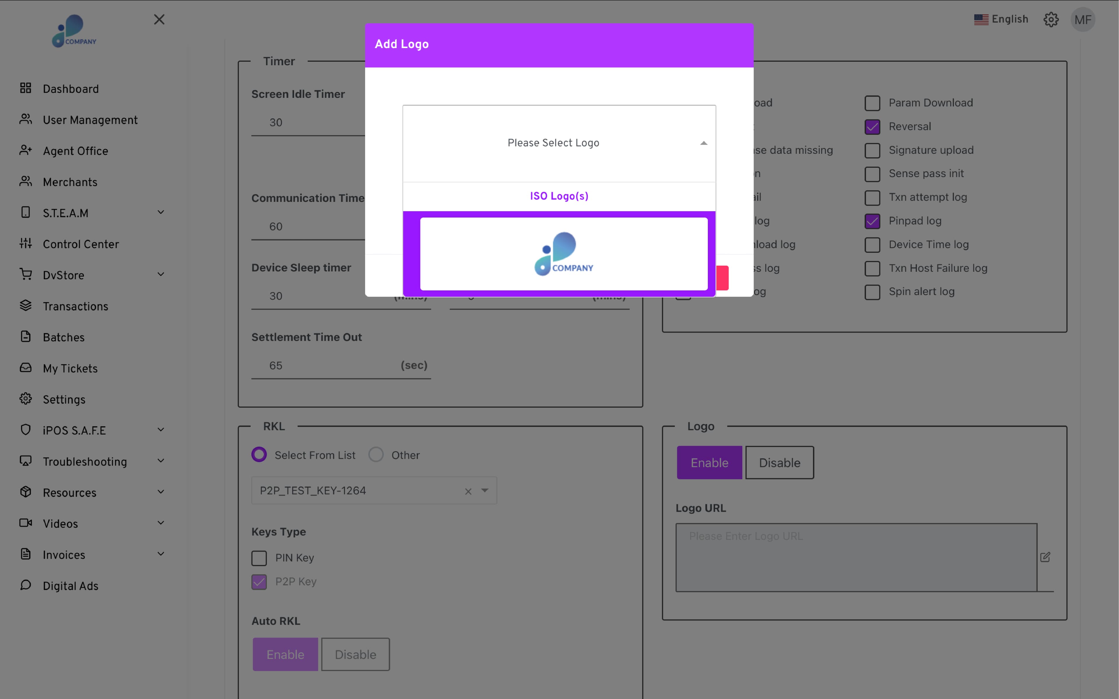 S.T.E.A.M → Edit Parameter → Miscellaneous → Logo